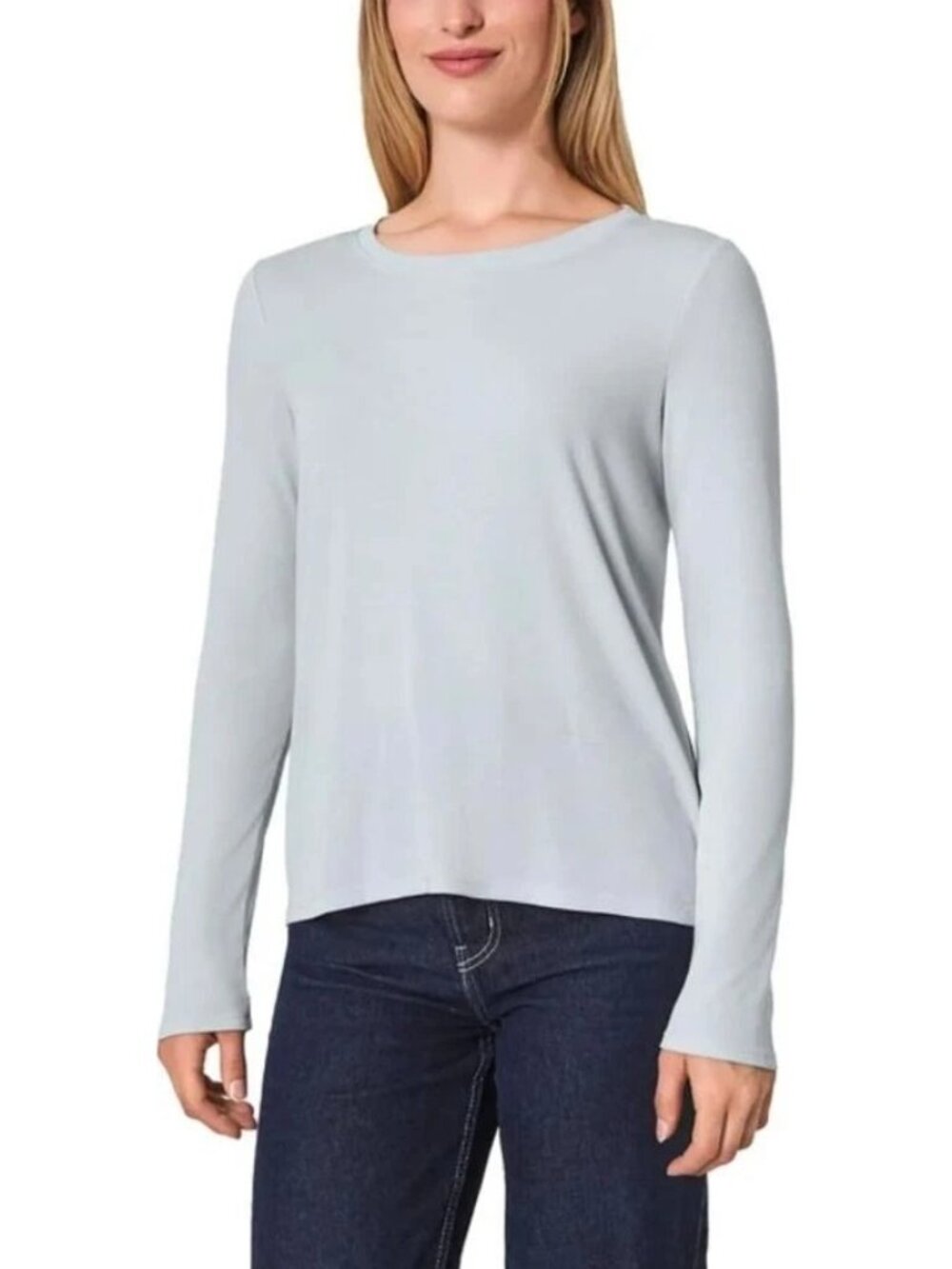 Mondetta Womens Light Blue Long-Sleeve Top XXL Recycled Polyester Tencel Blend